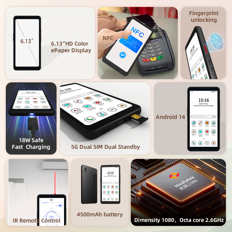 Smartfon czytnik e booków Bigme HiBreak Pro color 2w1